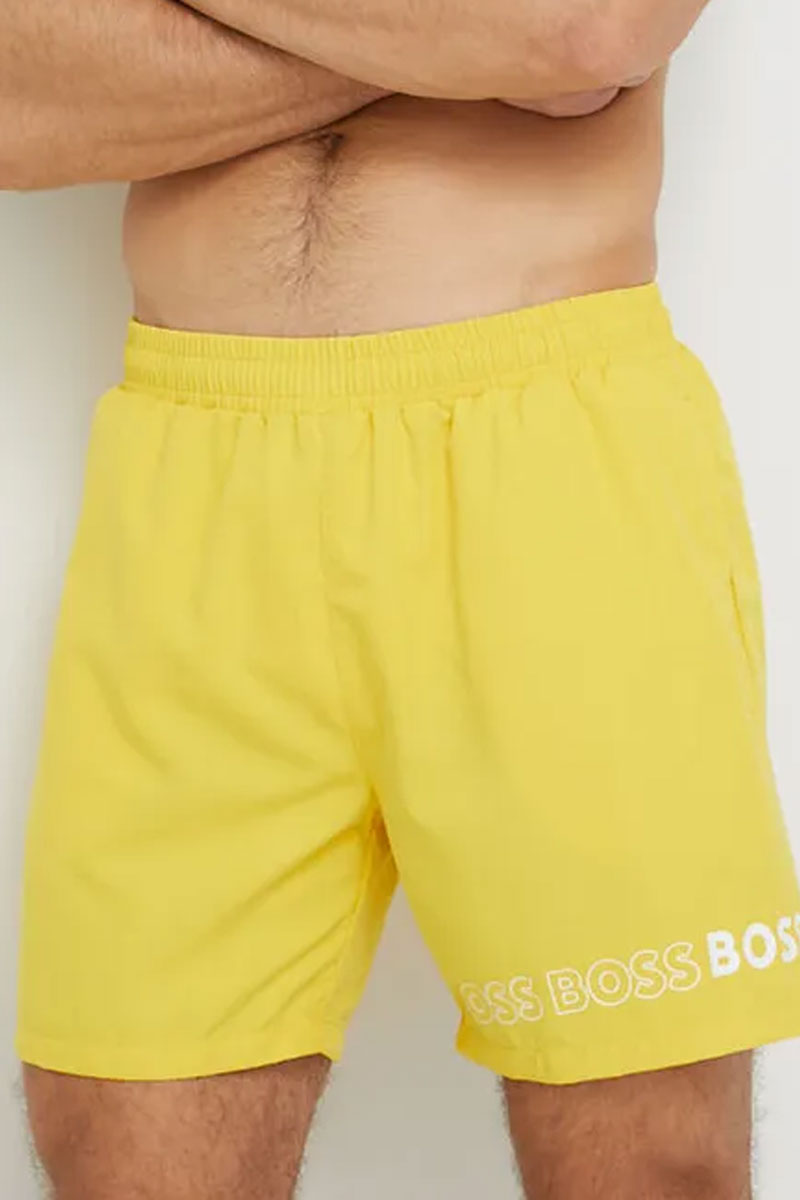 Hugo Boss zwemshort Dolphin geel