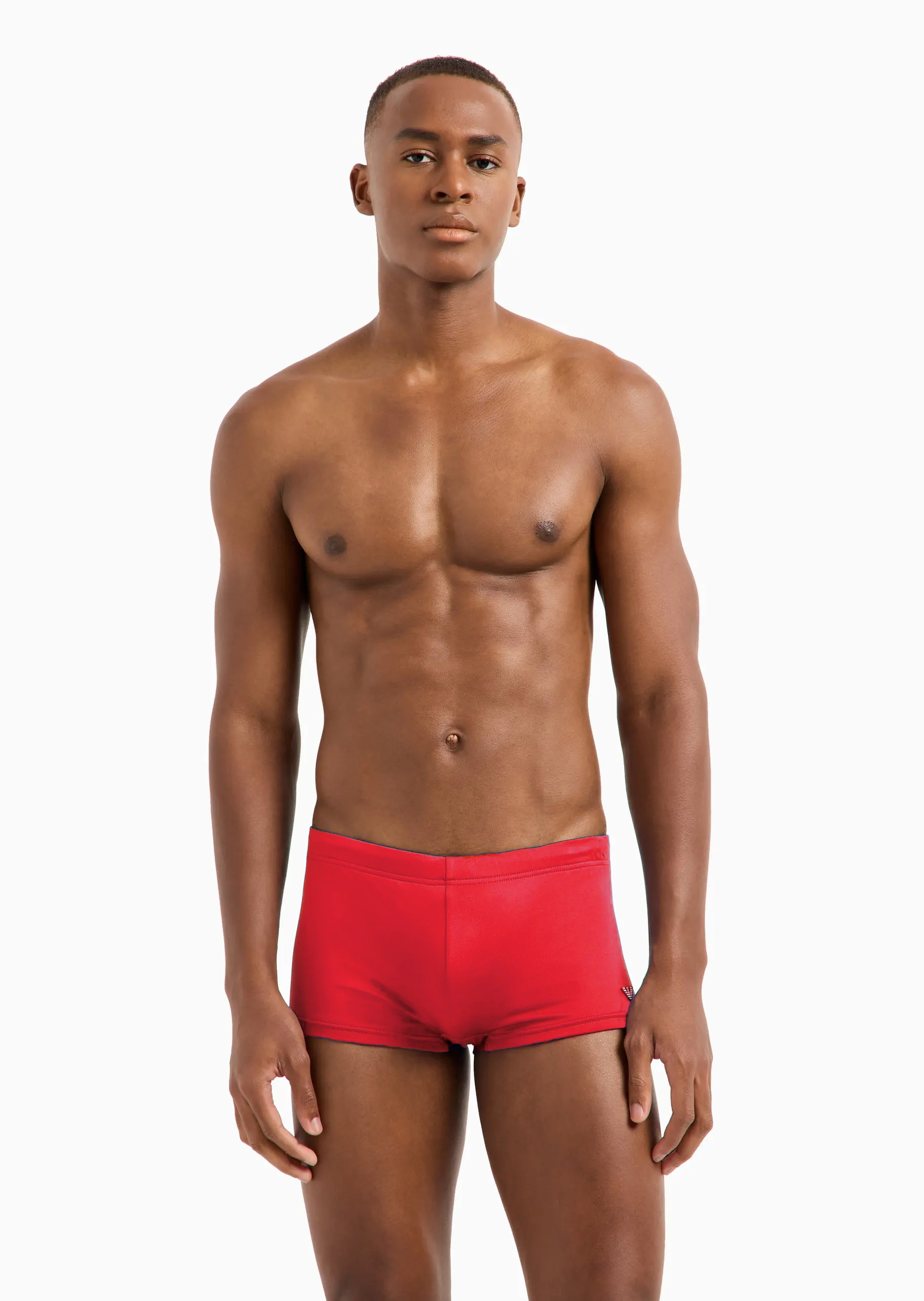 Armani Zwemboxer met klein logo rood