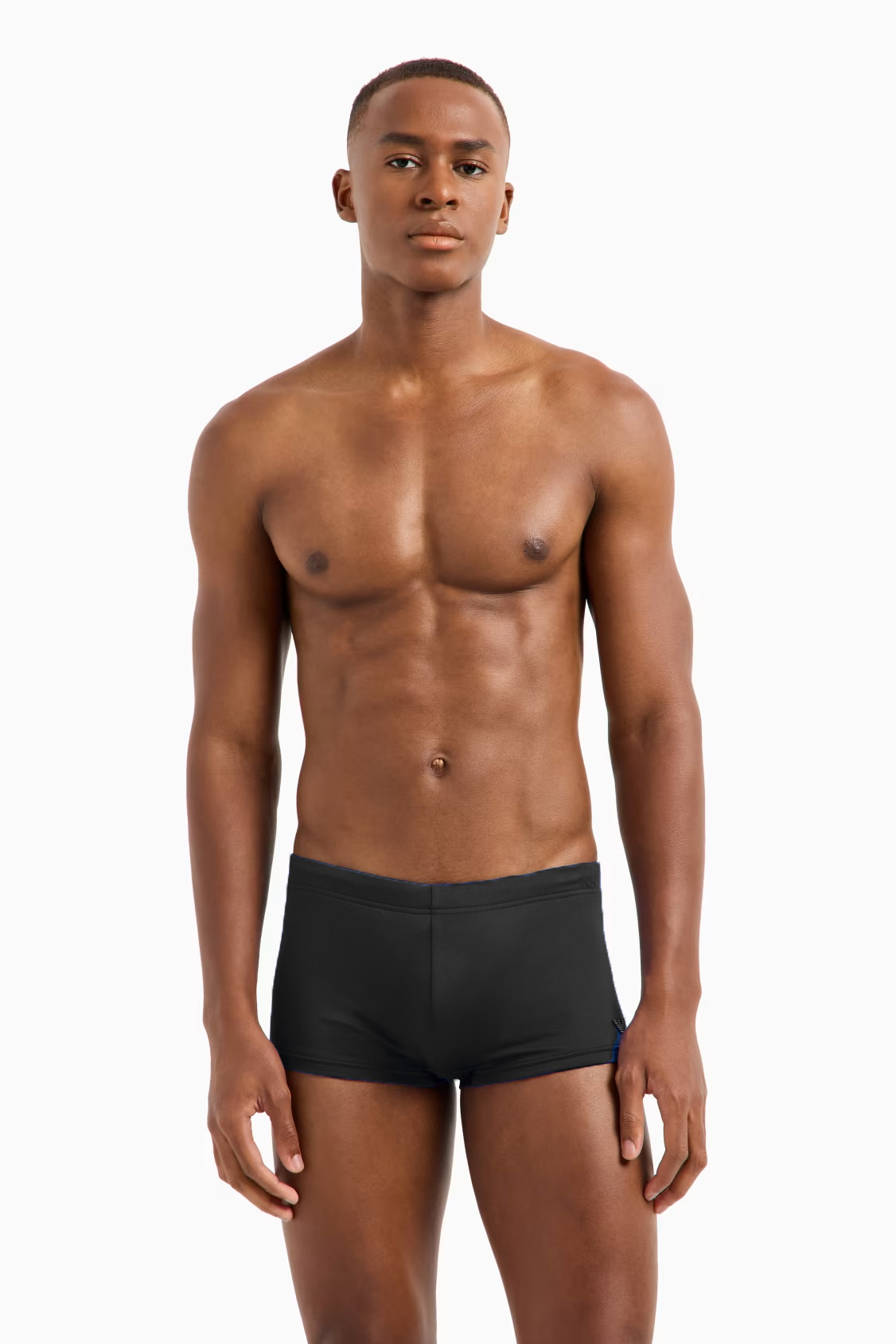Armani Zwemboxer met klein logo zwart