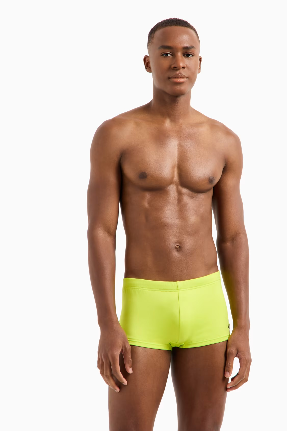 Armani Zwemboxer met klein logo lime groen