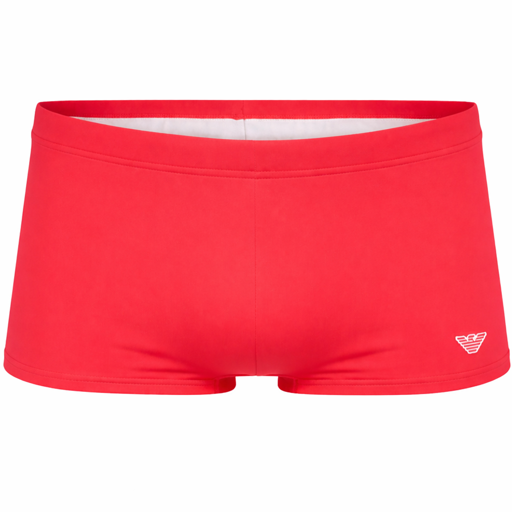 Armani Zwemboxer met mini logo rood