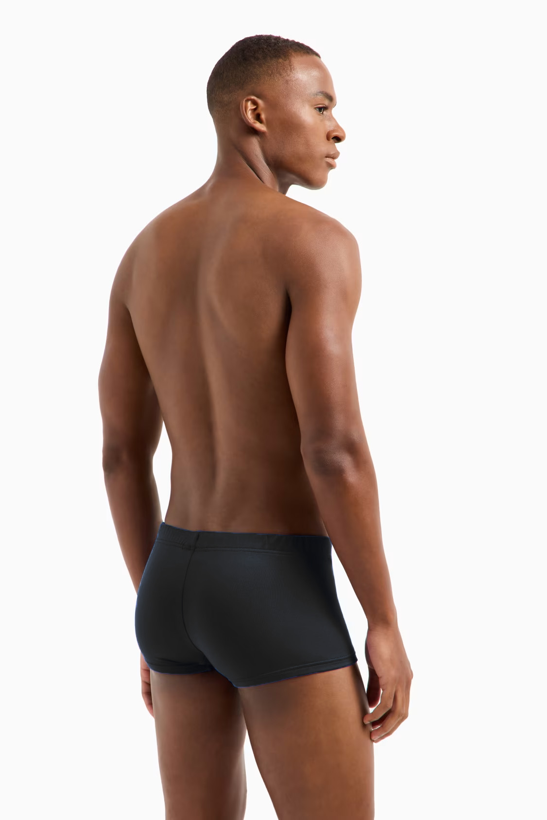 Armani Zwemboxer met klein logo zwart