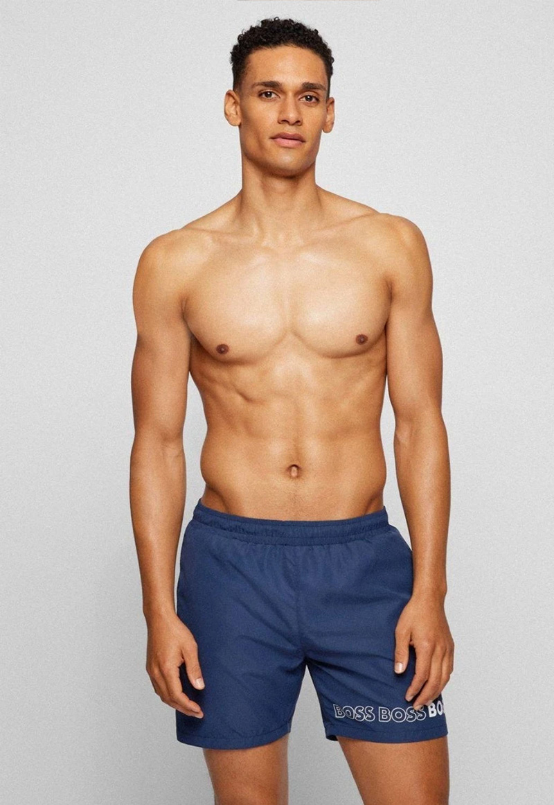 BOSS Zwemshort Dolphin blauw