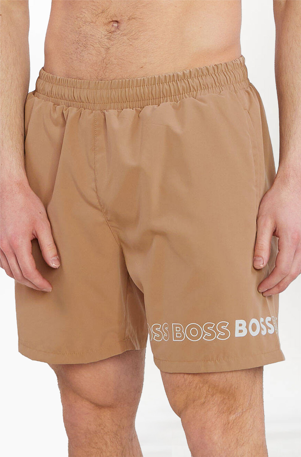 BOSS zwemshort Dolphin beige